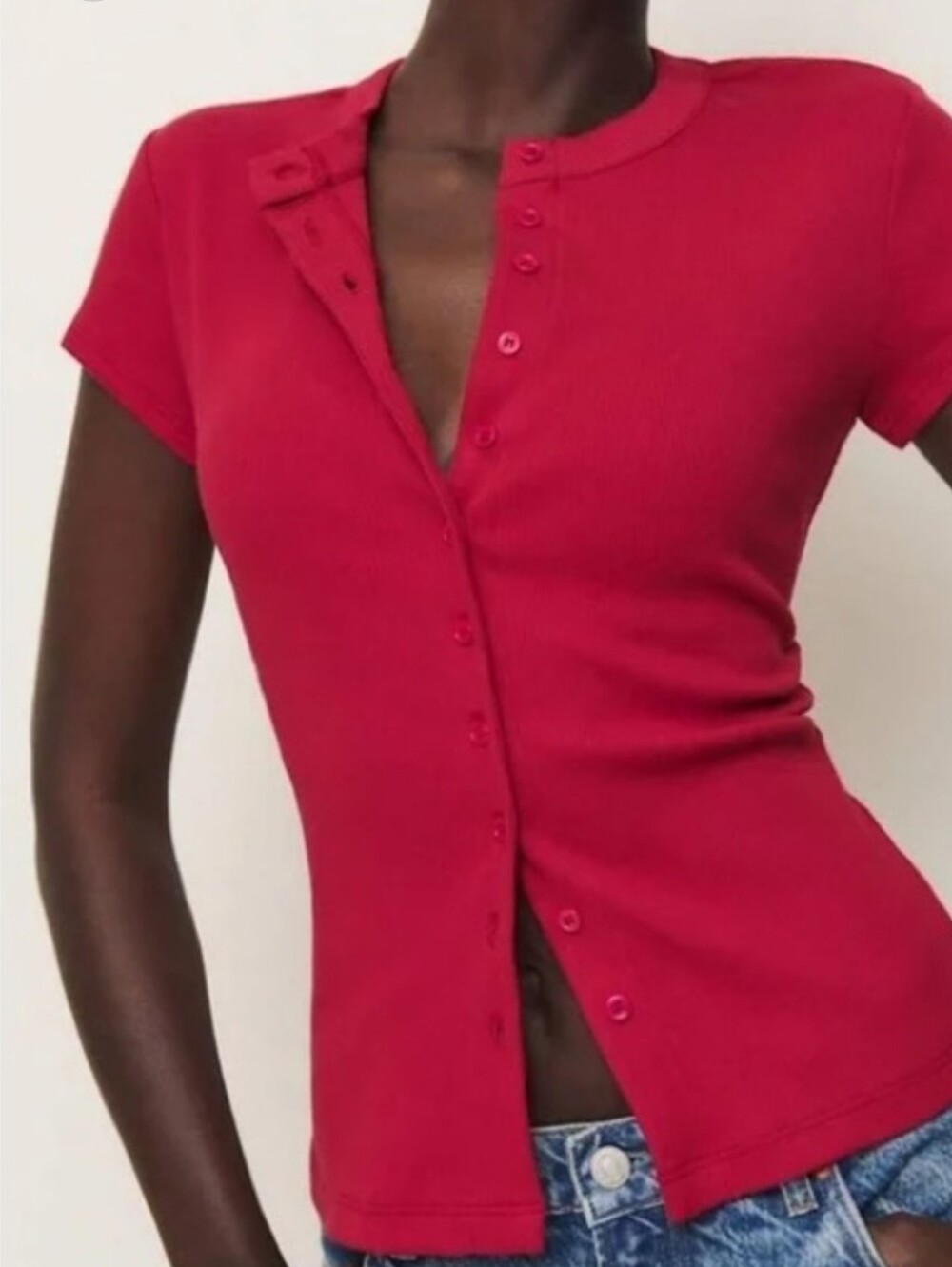 Reformation Raelynn Knit Top XL